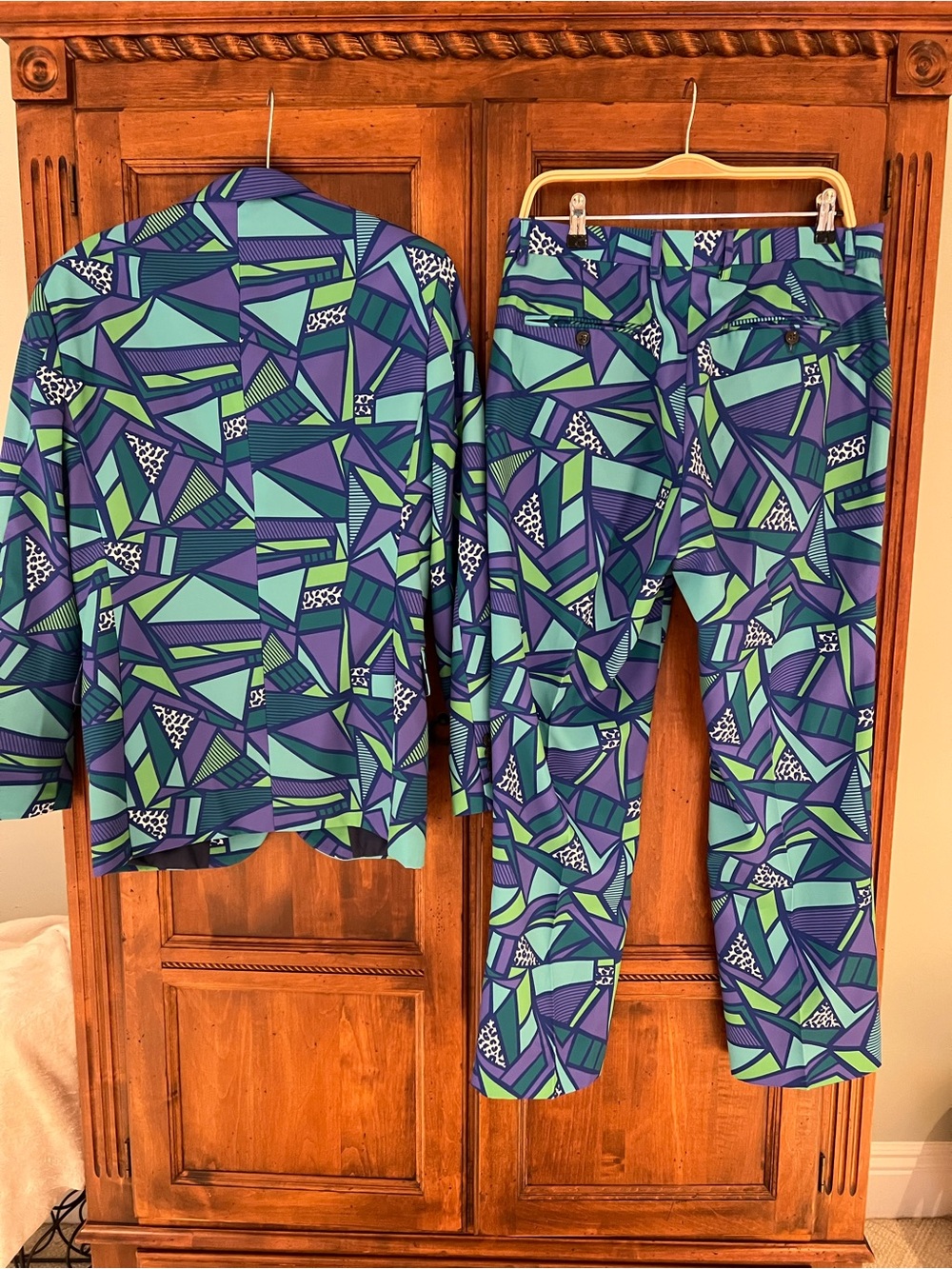 Shinesty "Le Tootski" Neon Rave Suit | Jacket Size 38 | Pants 33x33 | Worn Once - Picture 4 of 17